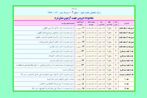 محدوده دروس سطح 3 فقه و اصول جهت آزمون ميان ترم