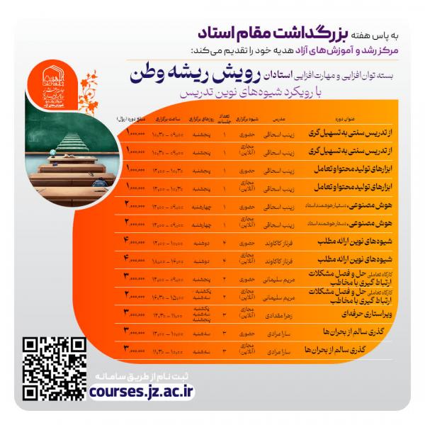 رویش ریشه وطن-برنامه آموزشی